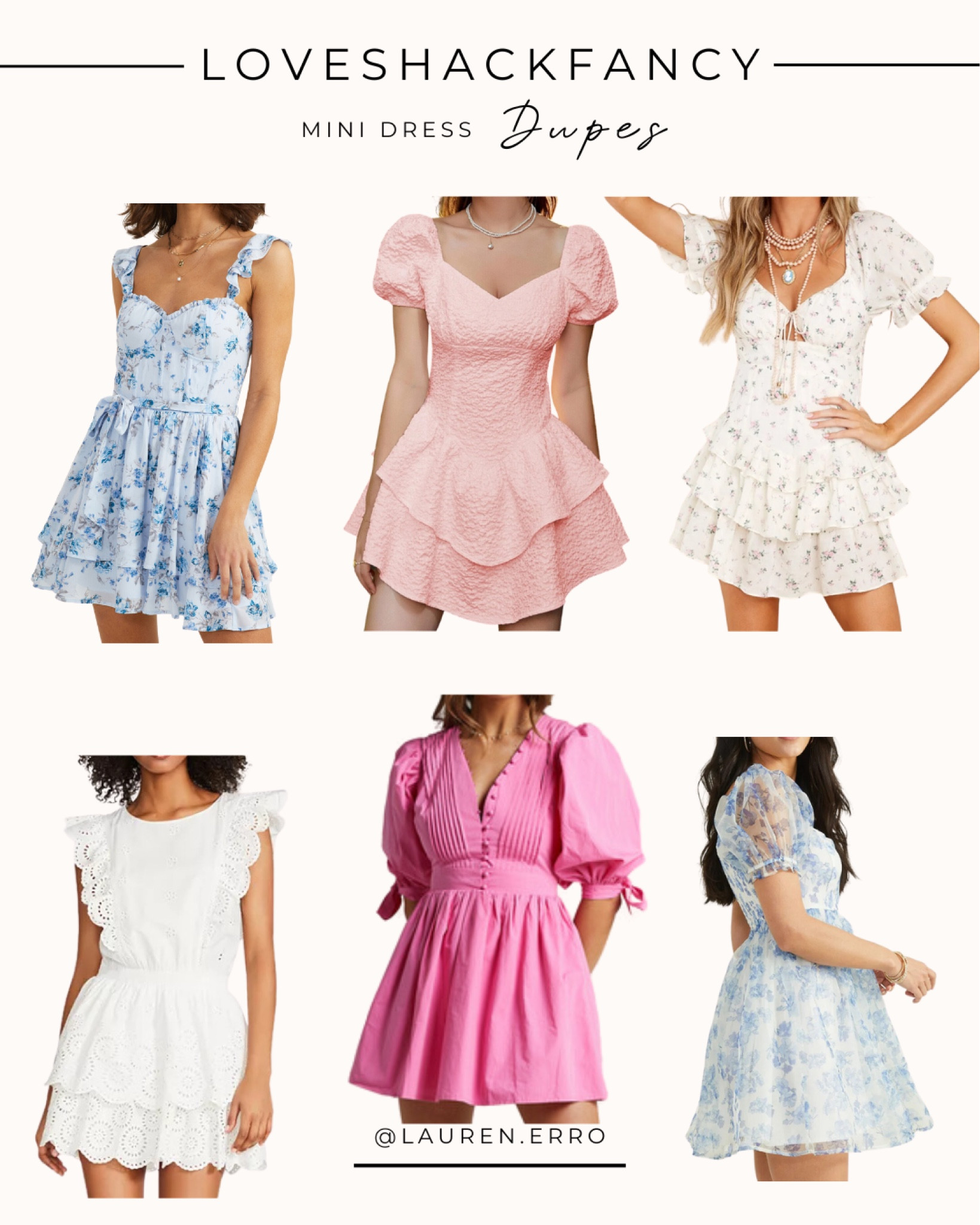 LoveShackFancy inspired mini dresses.
.
.
.

LoveShackFancy, shein, lulu’s, dupe, ruffles, lace, floral, amazon, red dress

#LTKunder100 #LTKFind #LTKstyletip