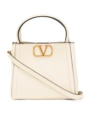 Made In Italy Leather Small All Time Top Handle Shoulder Bag | TJ Maxx