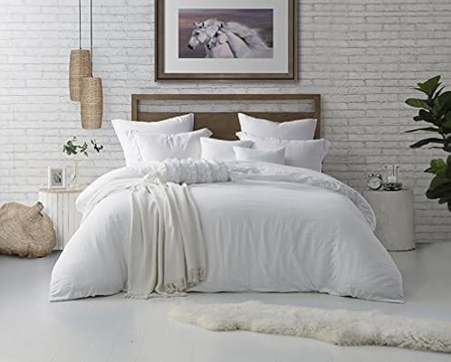 Swift Home Microfiber Washed Crinkle Duvet Cover & Sham (1 Duvet Cover with Zipper Closure & 2 Pi... | Amazon (US)