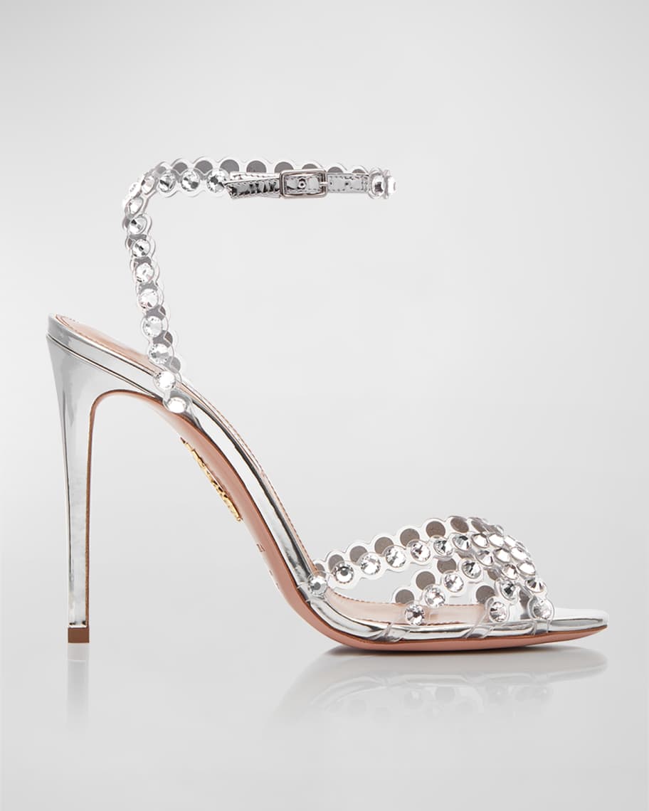 Tequila Crystal Ankle-Strap Cocktail Sandals | Neiman Marcus