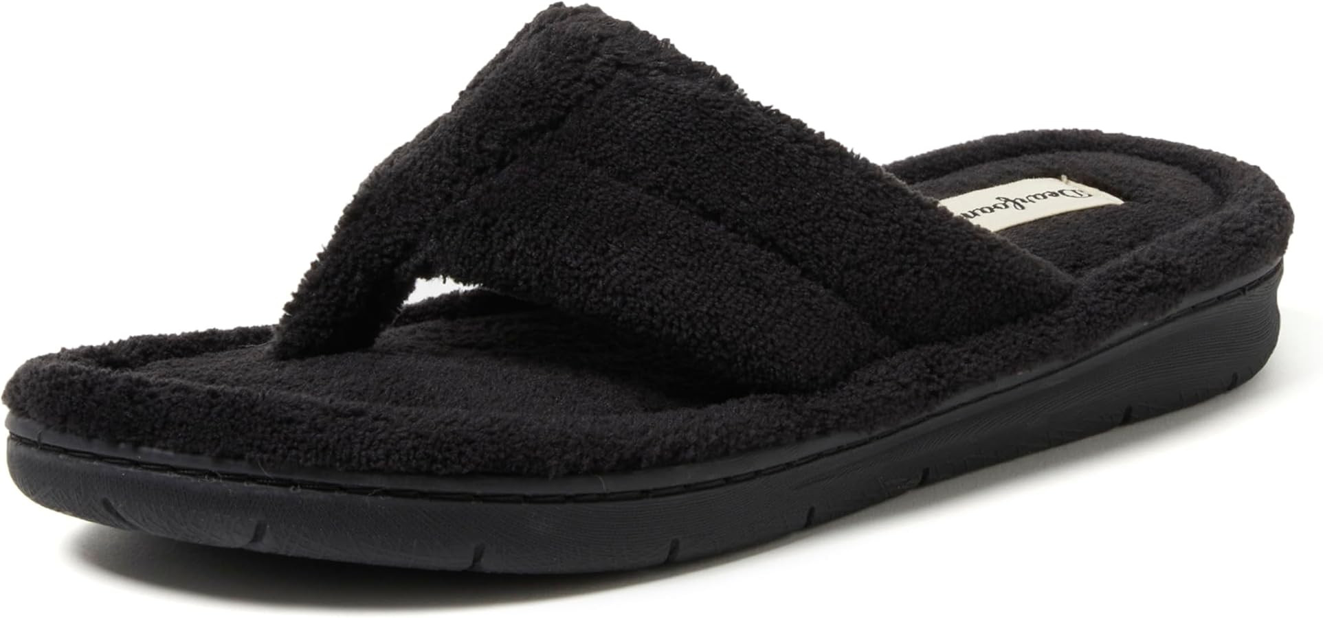 Dearfoams Women's Melanie Colorblocked Microfiber Terry Thong Slipper | Amazon (US)