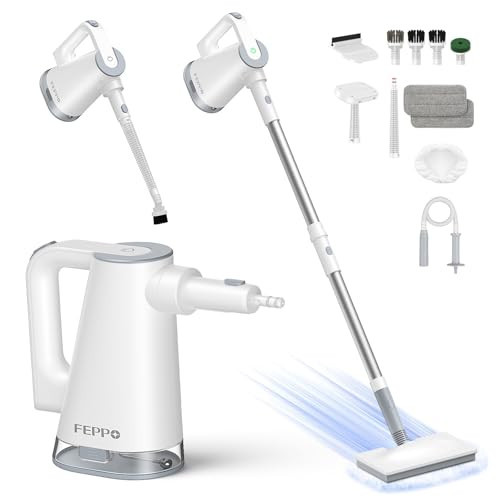 FEPPO Steam Mop & Detachable Handheld Steam Cleaner for Home and Floor Cleaning, 15s Heat-Up, 230°F Floor Steamer for Deep Cleaning with Multi-purpose Attachments Hardwood Floors, Tile,Grout,Furniture | Amazon (US)