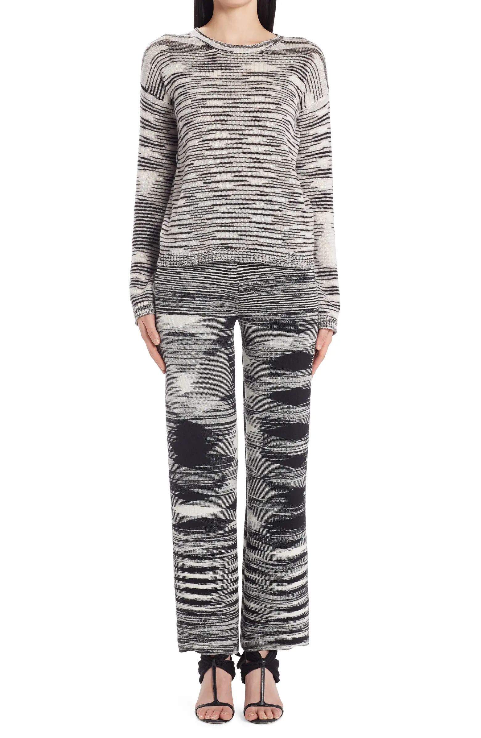 Space Dye Wool Blend Straight Leg Sweater Pants | Nordstrom