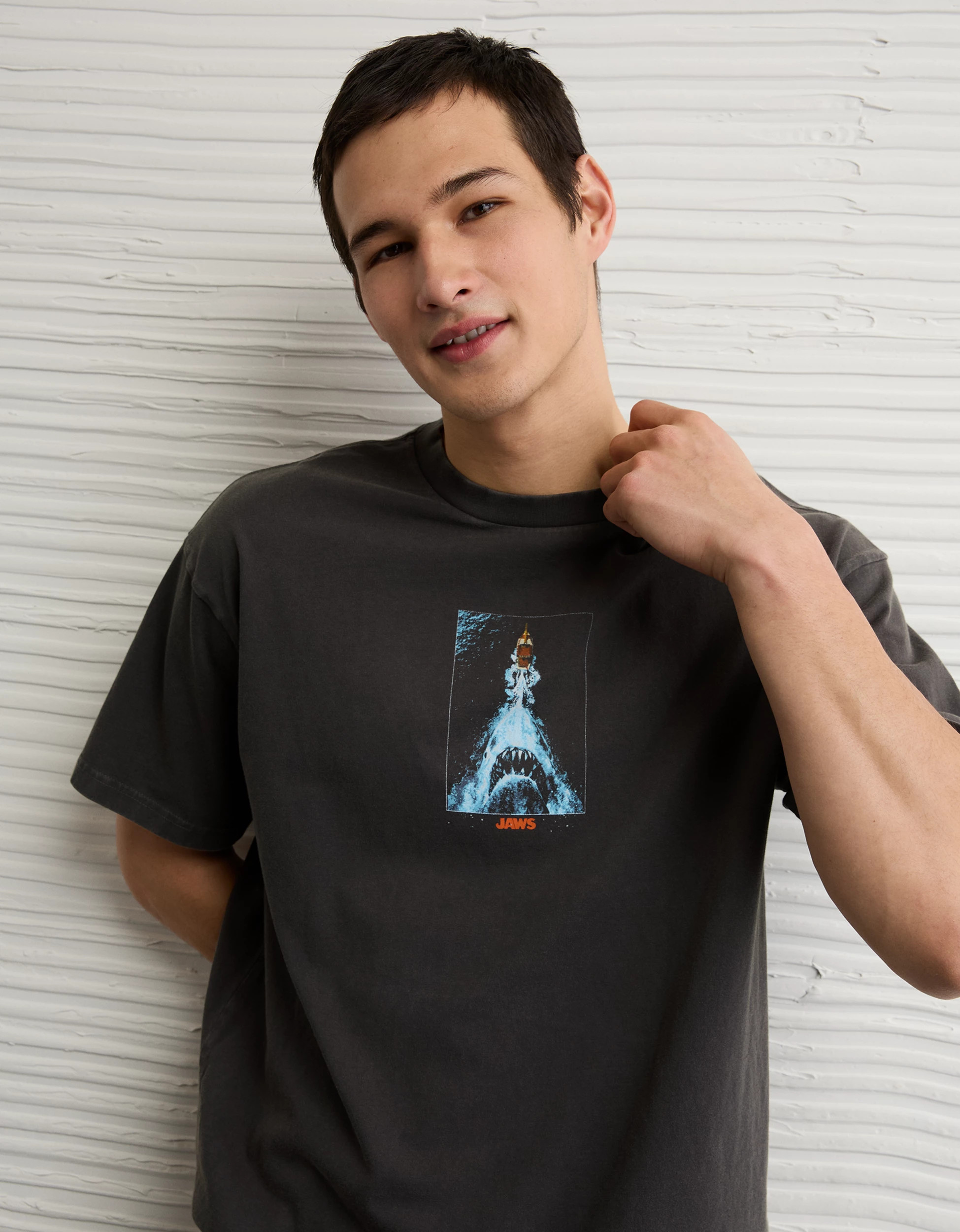 AE Boxy Fit Jaws Graphic T-Shirt | American Eagle Outfitters (US & CA)