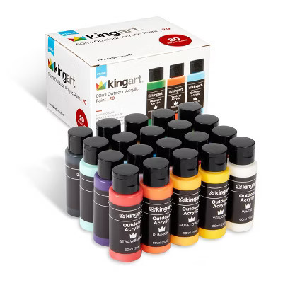 KINGART Outdoor Acrylic Paint, 20 Colors | Target
