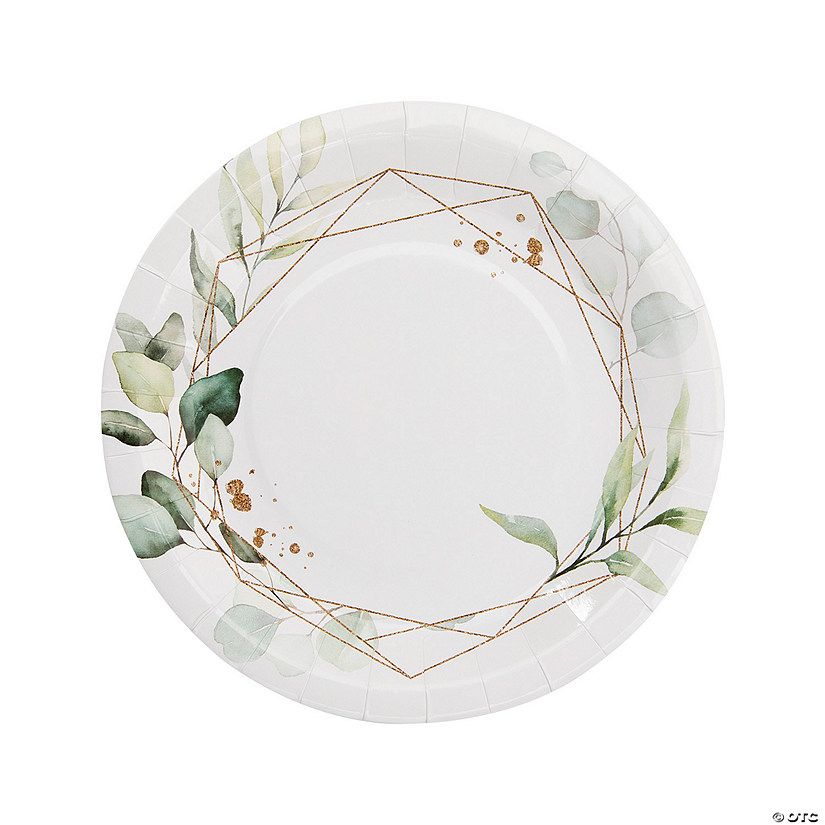 Eucalyptus Paper Dinner Plates - 8 Ct. | Oriental Trading Company