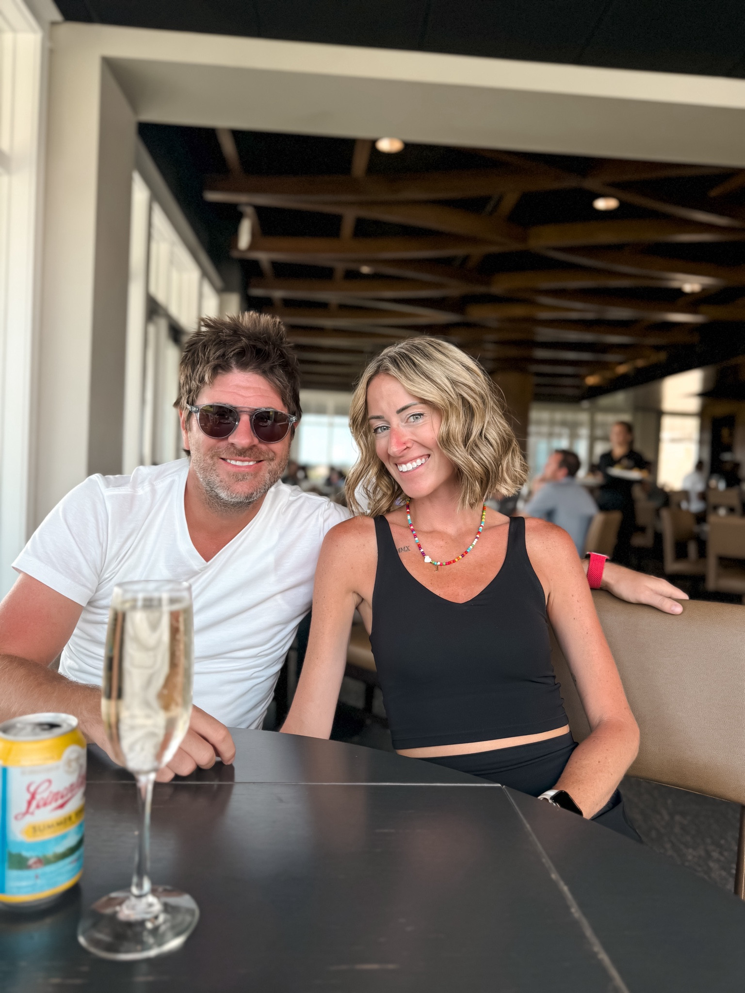 Turning soccer tournaments into date nights 😉⚽️

We had a long break between the girls’ games Saturday and our dinner options were Applebees or a nearby country club. Guess where we picked 😉 

Were we the only ones with kids in soccer jerseys and eye black? Yes🫣😂. Did they stick us in the corner table away from everyone else? Yup! Was it a 10/10 meal? You betchya! 