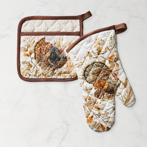 Autumn Plymouth Turkey Oven Mitt & Potholder Set | Williams-Sonoma