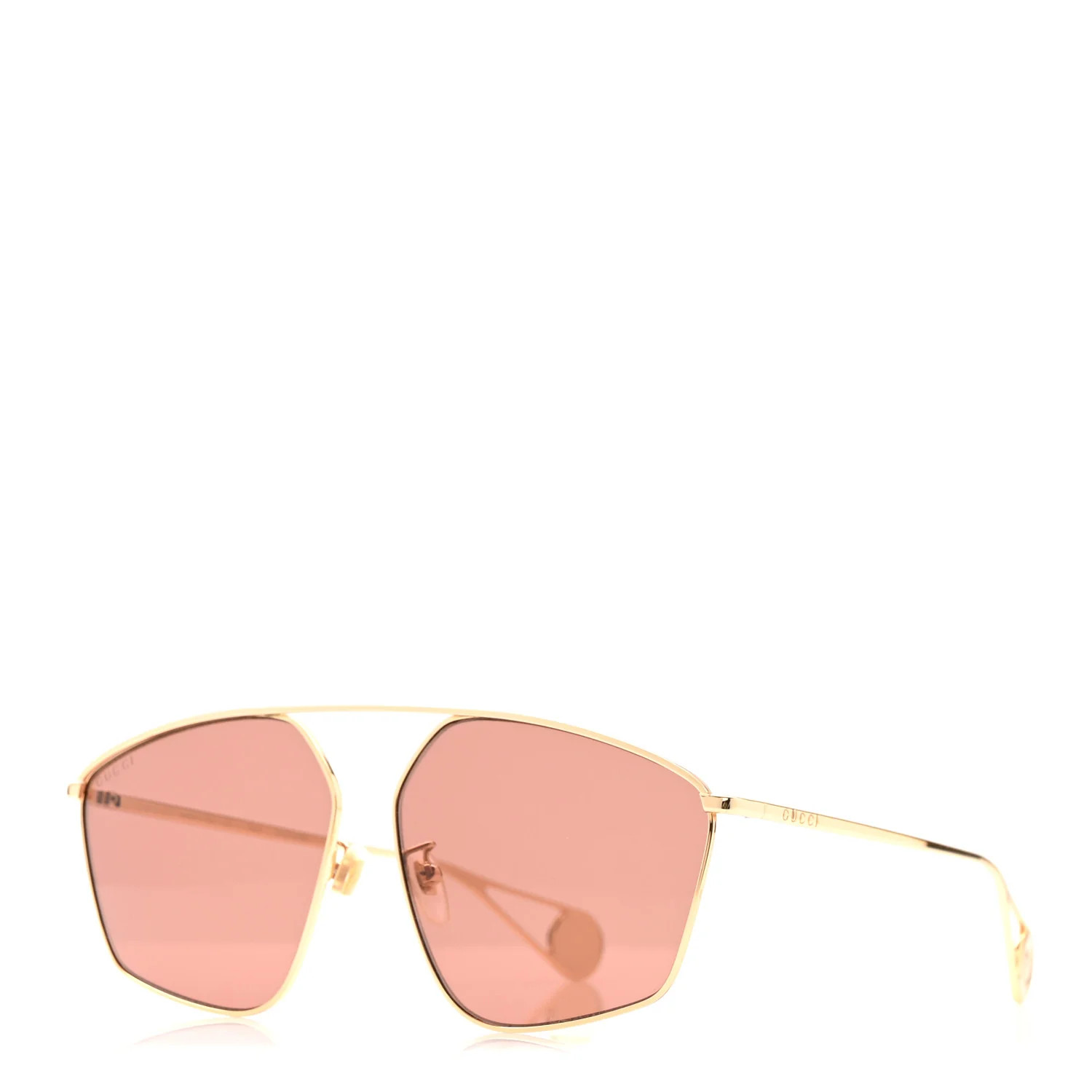 Gucci Square Frame GG0437SA Sunglasses Gold 1831158 | FASHIONPHILE (US)