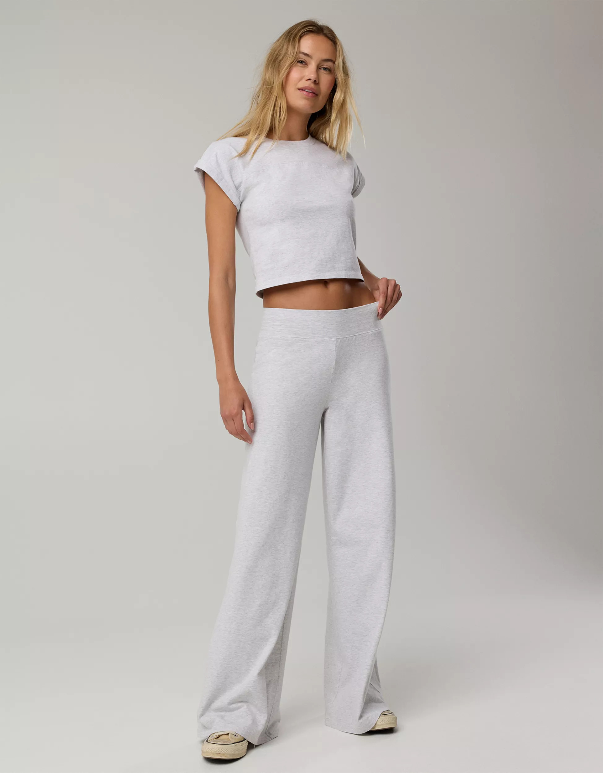 OFFLINE By Aerie OG Cotton Wide Leg Pant | Aerie