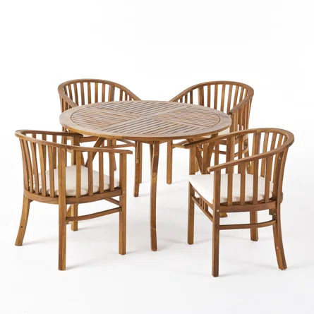 4 - Person Round Outdoor Dining Set | Wayfair North America