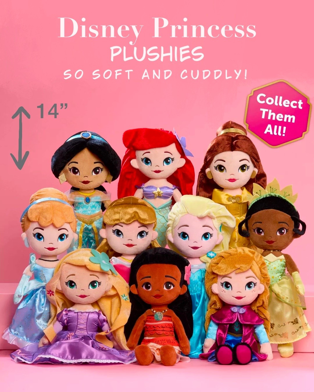 From once-upon-a-time to happily ever after, the Disney Princess Signature Collection large plush dolls capture each princess’s iconic fairytale style, inspired by the wonder and magic of Disney’s animated worlds. 14”

#LTKmomlife #LTKKids #LTKBaby