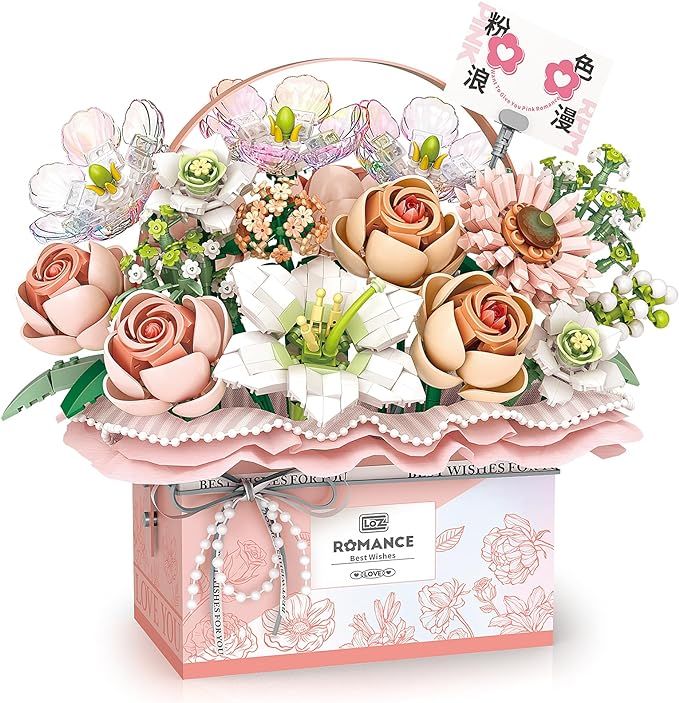 lanliebao Flowers Bouquet Building Blocks Model Set,DIY Rose Handheld Gift Box,Rose bouquet bonsa... | Amazon (CA)