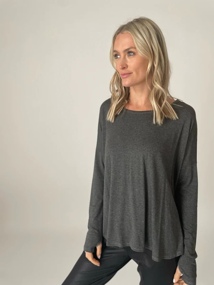 stevie top [charcoal] | Six fifty clothing