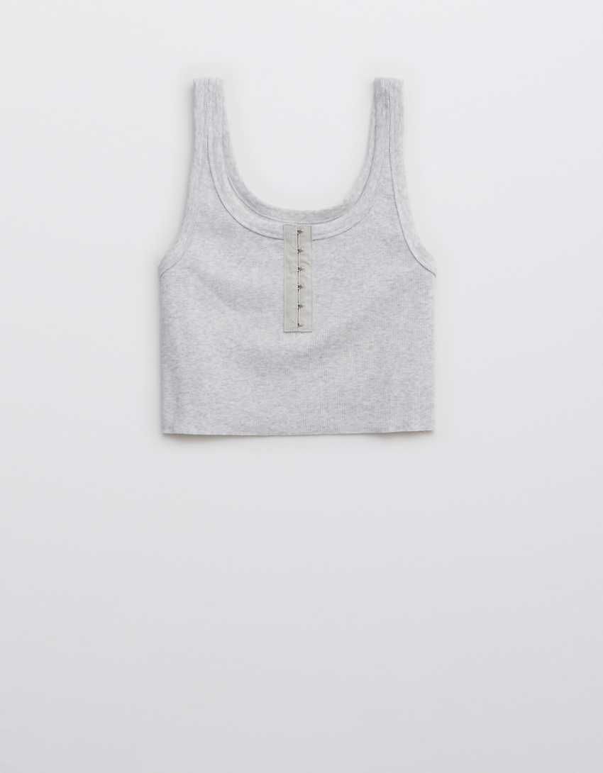 Aerie Hook & Eye Cropped Tank Top | American Eagle Outfitters (US & CA)