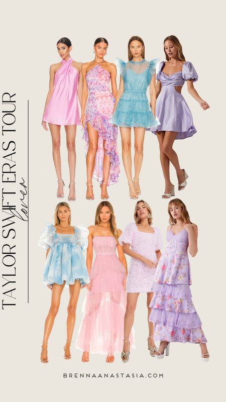Taylor Swift Eras Tour Dresses! These pastel dresses would be perfect for her Lover Era, Taylor Swift Concert, pink dress, blue dress, purple dress 💗🦋  #taylorswift #erastour

#LTKFestival #LTKwedding #LTKstyletip