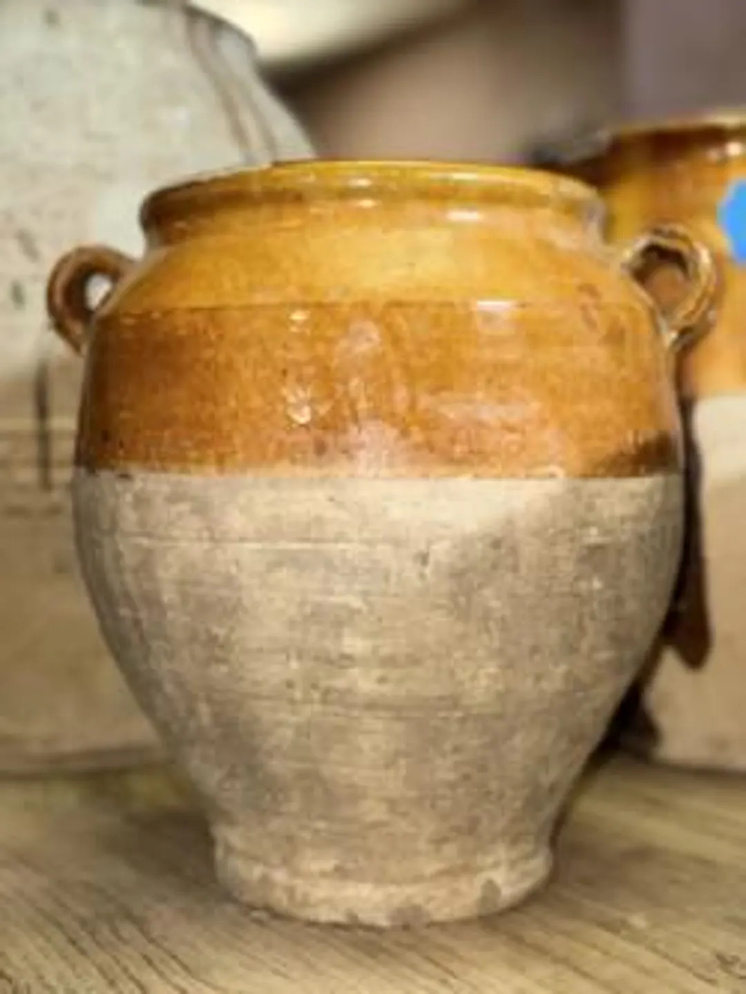 Antique French Confit Pot – Two-tone Terracotta Jar, Rustic Glazed Earthenware - Etsy | Etsy (US)