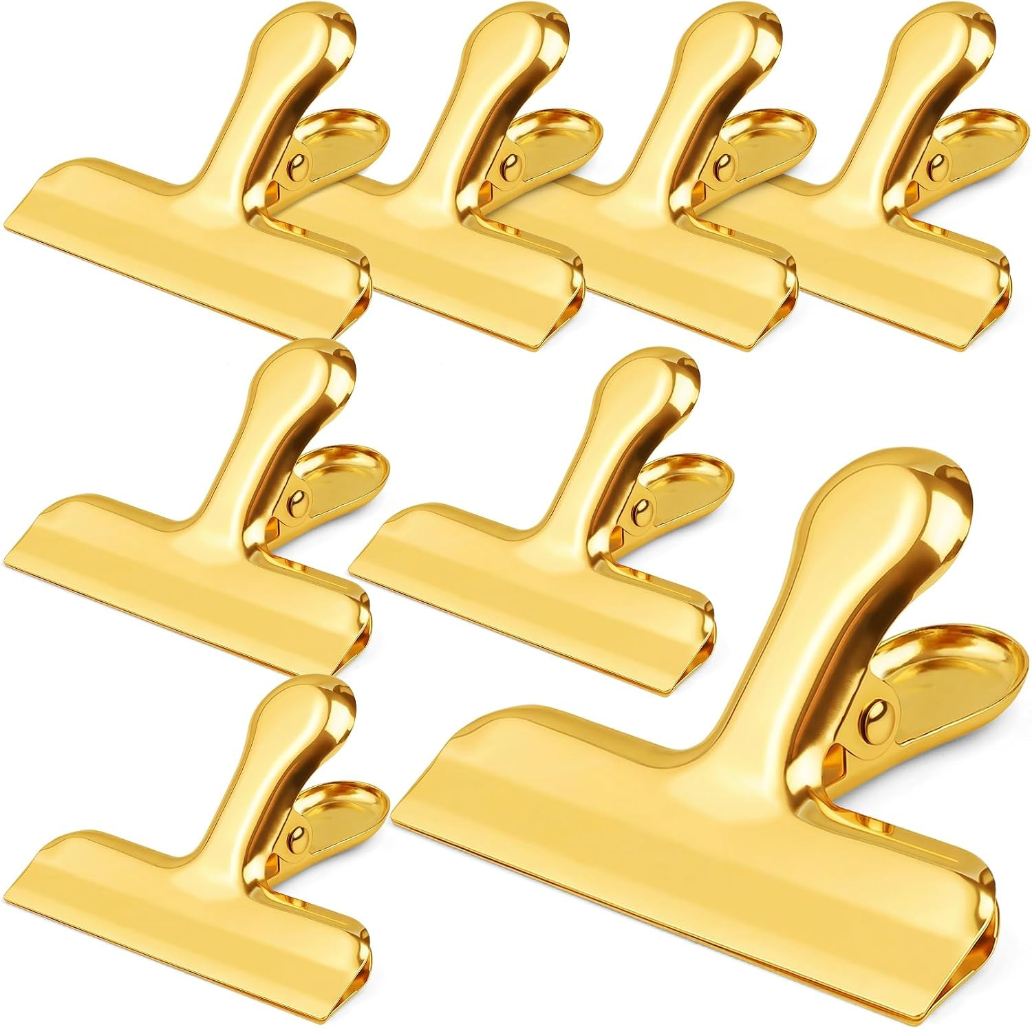 Funfery Chip Clips Bag Clips Gold Stainless Steel Clip for Food Storage | Amazon (US)