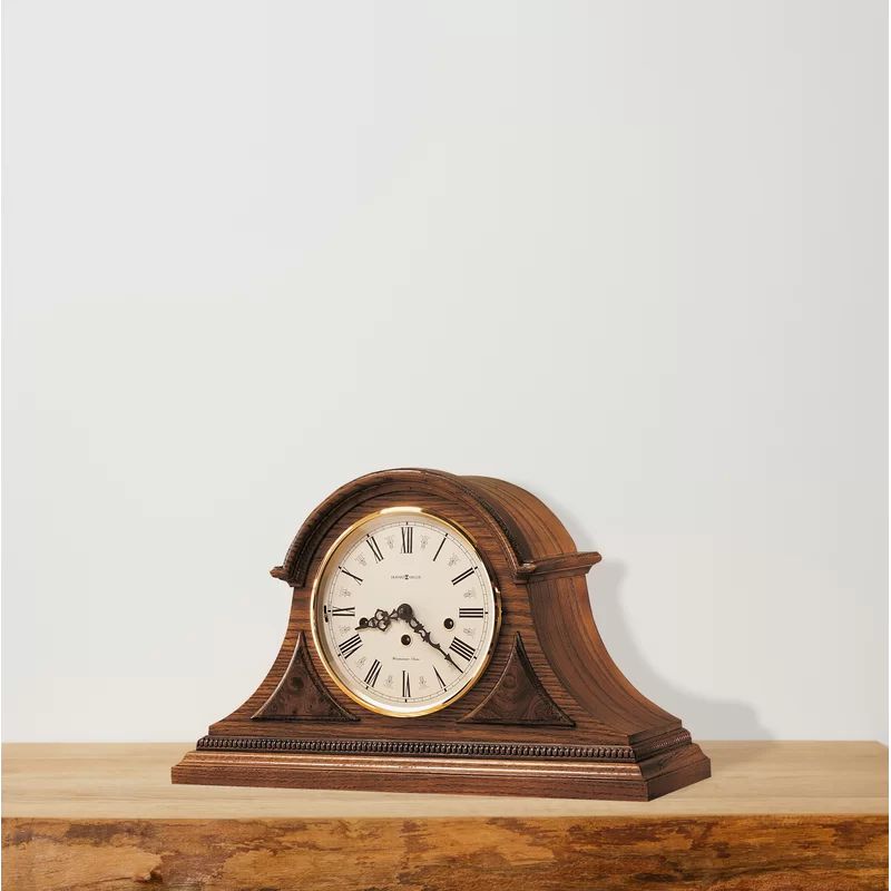 Traditional Analog Wood Tabletop Clock in Oak (Part number: 613102) | Wayfair North America