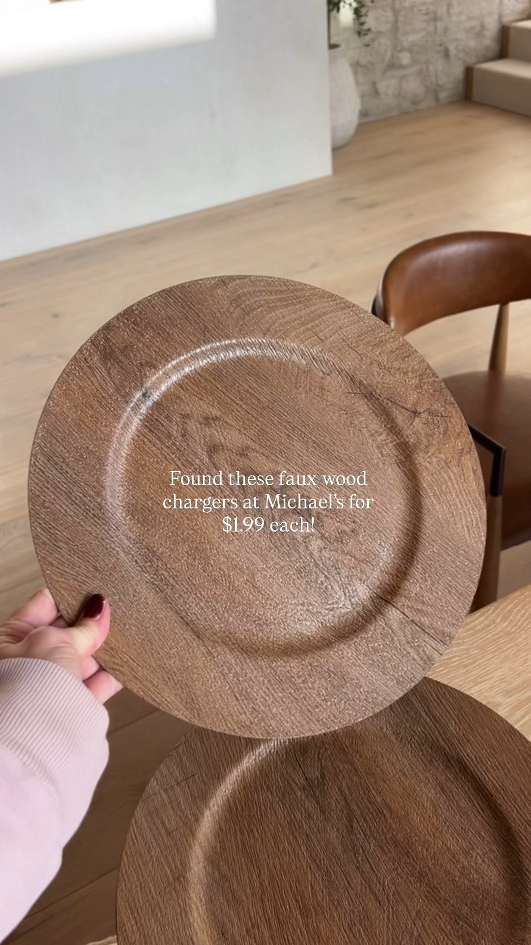 These faux wood chargers are so good for entertaining indoor or outdoor and only $1.99!! 

#LTKHome #LTKHoliday #LTKSeasonal