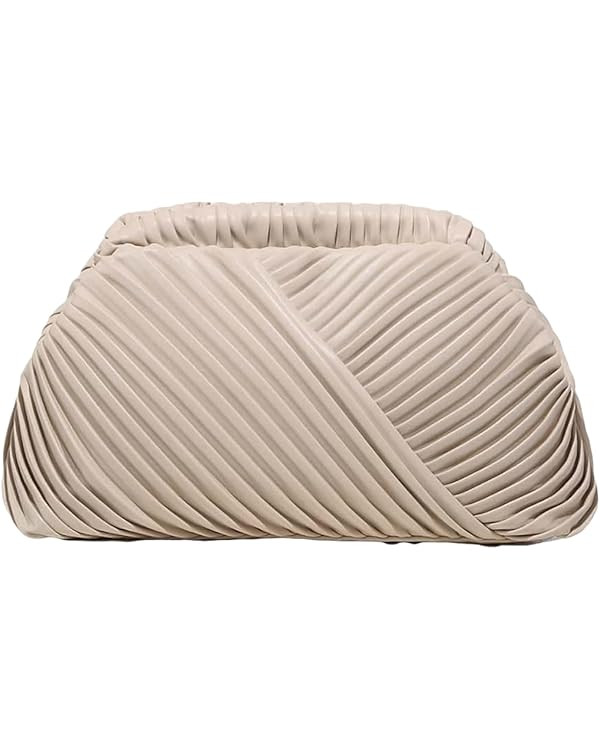 Verdusa Women's Ruched Clutch Handbags PU Leather Evening Bag Mini Purse | Amazon (US)