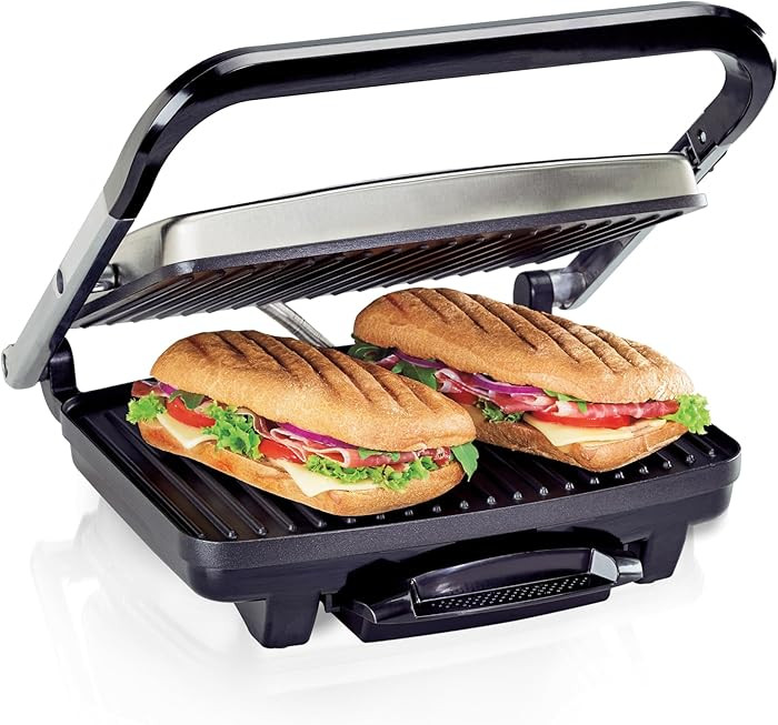 Hamilton Beach Panini Press, Sandwich Maker & Electric Indoor Grill, Upright Storage, PFAS-Free N... | Amazon (US)
