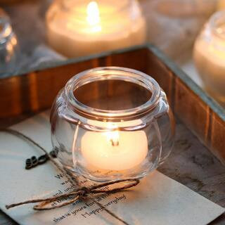 4-Pack Clear Glass Candle Jars with Lids, Empty DIY Candle Making Containers for Holiday Table Decor | The Home Depot