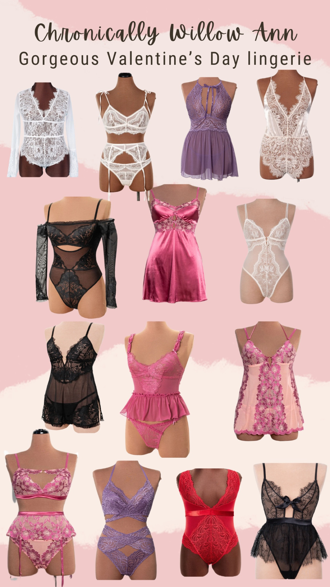 Elegant and beautiful lingerie for you or to spice your relationship up. These are all from a wonderful company focused on helping couples keep the spark. They are also extremely affordable! Perfect gift for your wife, girlfriend for Valentine’s Day as well as a great gift for you later! Valentine’s Day excitement, Valentine’s Day gifts and fun. These would make a wonderful gift for a personal shower for your bride to be.

#LTKfindsunder100 #LTKbeauty #LTKwedding