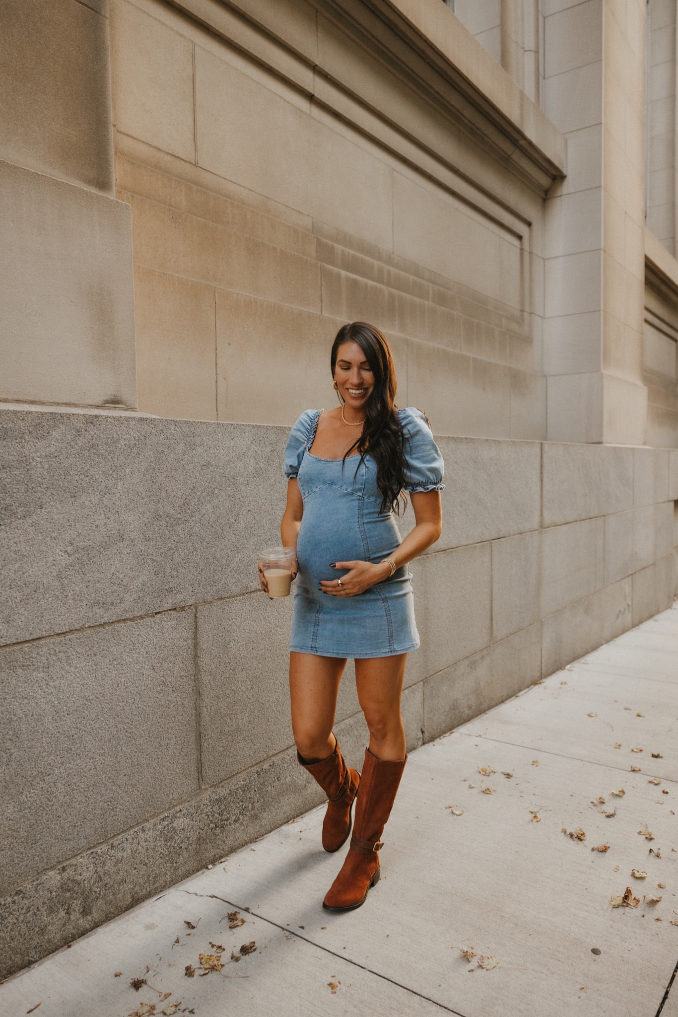 Denim dress
Tall boots
Fall boots
DSW boots 
Bump style
Pregnancy style 


#LTKbump #LTKstyletip #LTKshoecrush