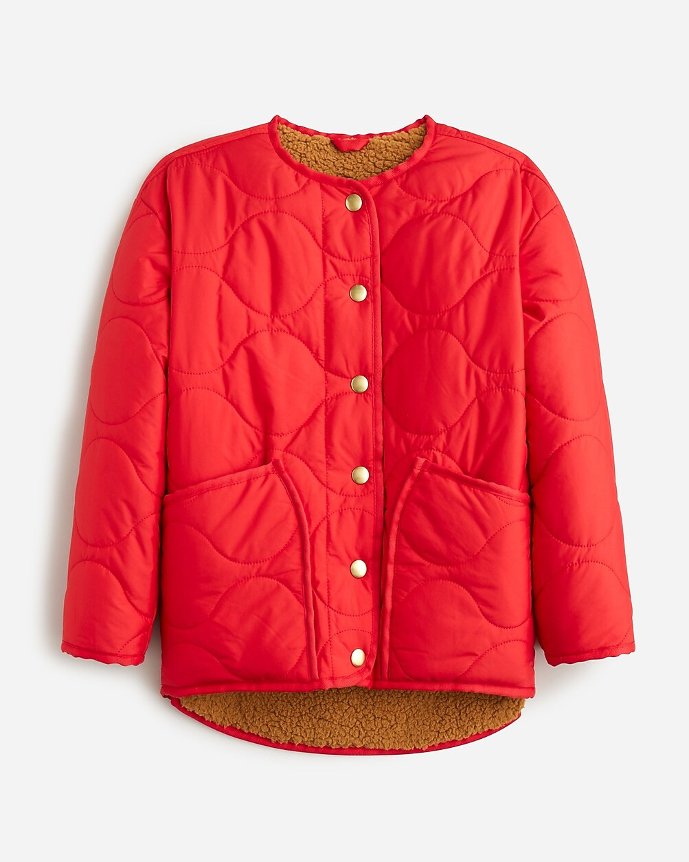 Girls' reversible quilted sherpa jacket | J. Crew US