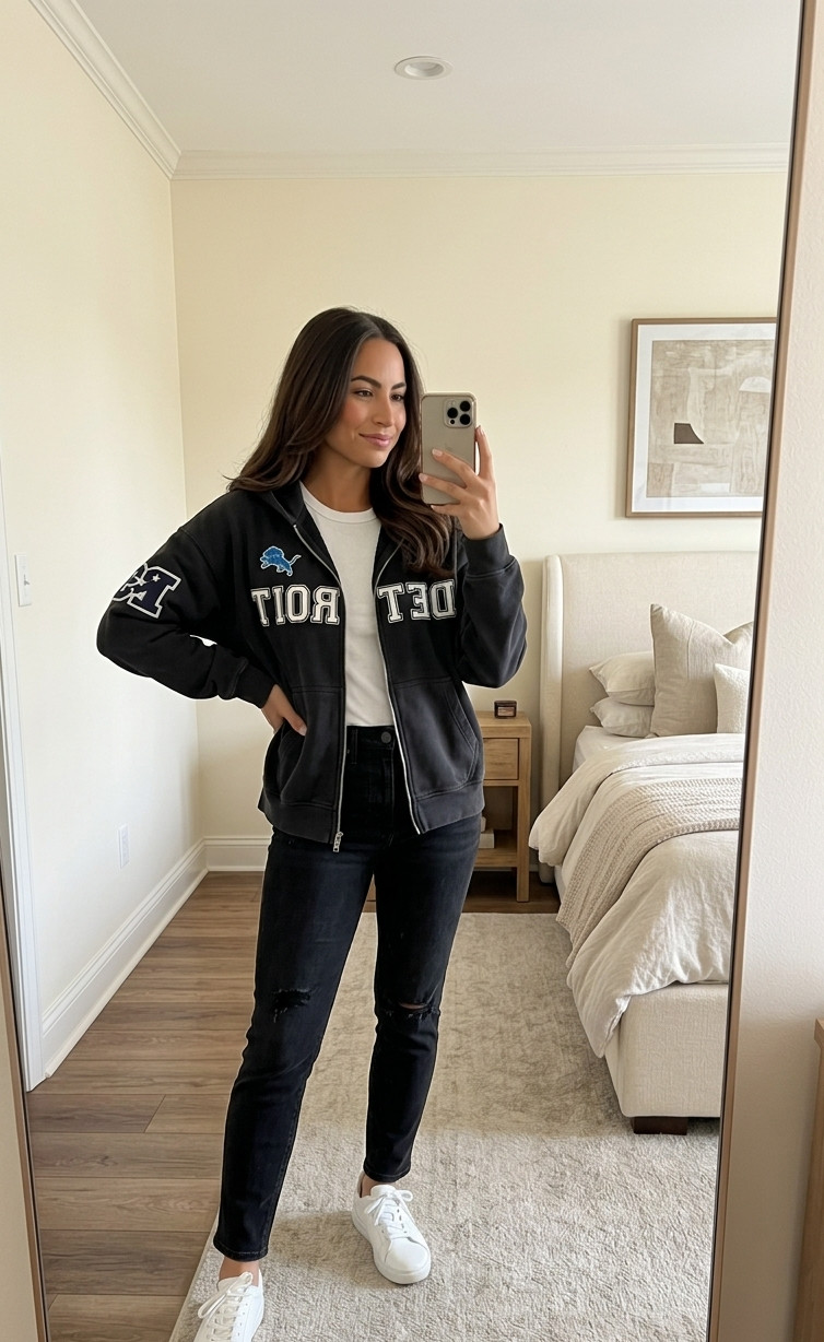 Detroit Lions game day outfit ideas 🦁💙🏈 Sharing cute Detroit Lions outfits and women’s Lions apparel for football season! Perfect for a Lions game at Ford Field, Detroit tailgates, watch parties, sports bars, and football Sundays. Mixing affordable Lions gear with everyday pieces for game day looks you’ll actually want to wear.

#DetroitLions #LionsGameDay #DetroitLionsOutfit #LionsOutfit #LionsApparel #DetroitLionsApparel #LionsFootball #OnePride #FordField #GameDayOutfit #FootballOutfit #NFLGameDay #NFLStyle #TailgateOutfit #FootballSunday #DetroitStyle #DetroitFashion #WomensNFLApparel #GameDayStyle #LTKStyle #LTKFinds
 

 