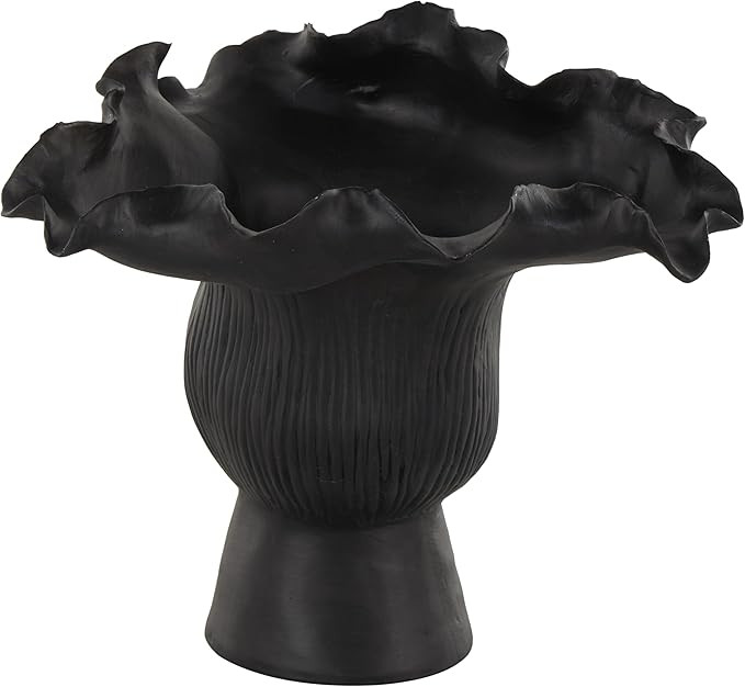 Deco 79 Ceramic Abstract Decorative Vase Floral Inspired Centerpiece Vase with Linear Grooves, Fl... | Amazon (US)