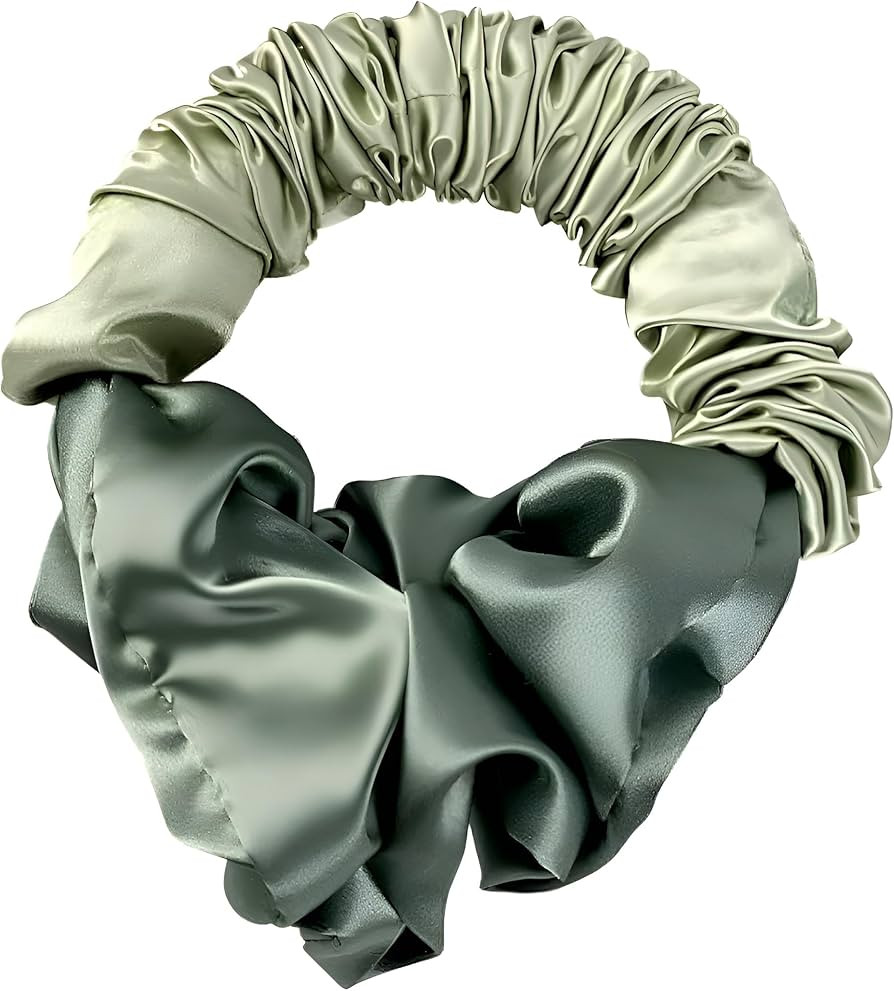Heatless Curling Silk Scrunchies for Women,Soft Elastic Satin Silk Scrunchies for Hair Sleep, Sil... | Amazon (US)