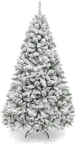 Best Choice Products 7.5ft Premium Snow Flocked Artificial Holiday Christmas Pine Tree for Home, ... | Amazon (US)