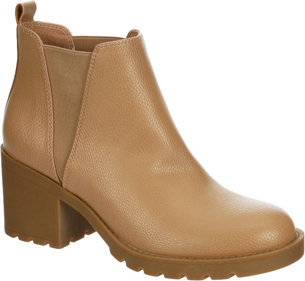 XAPPEAL Laura - Women's Block Heel Slip-On Chelsea Boot with Lug Sole | Amazon (US)