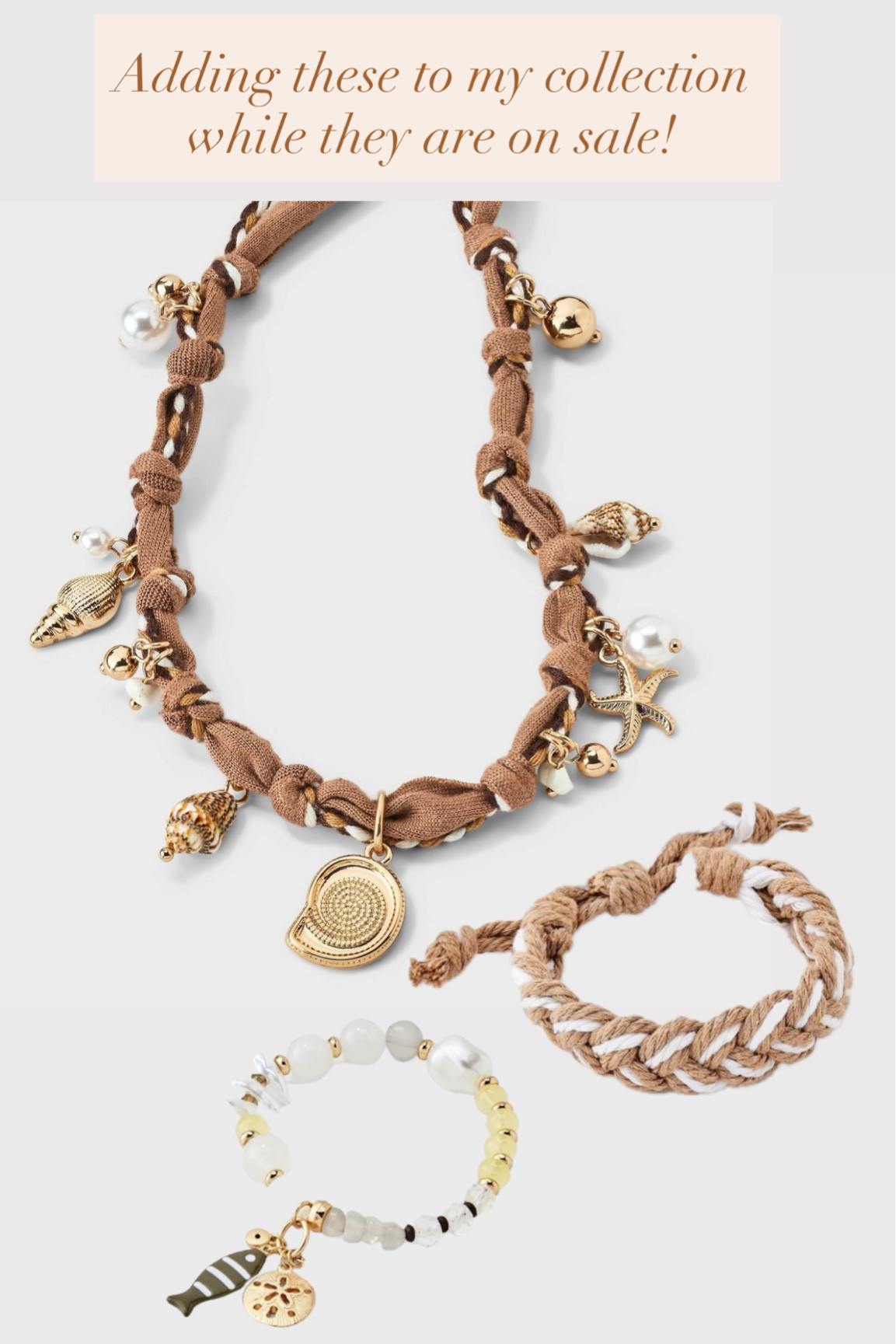 Adding these pieces to my coastal jewelry collection while they are on sale this week! I love the neutral colors! 🐚✨



#LTKOver40 #LTKSeasonal #LTKMothersDay