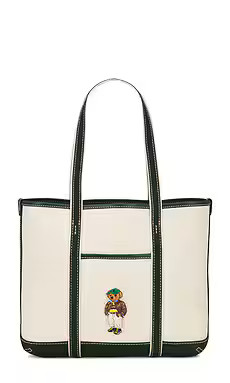 Polo Ralph Lauren Fall Bear Small Tote in Ecru & Northwest Pine from Revolve.com | Revolve Clothing (Global)