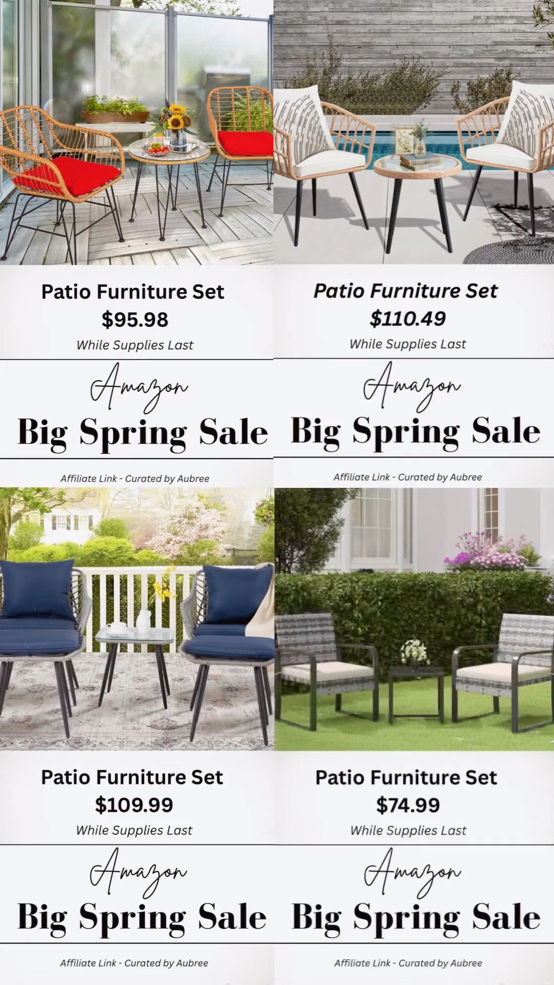 Big Spring Sale Alert 🌿☀️

Upgrade your patio with this Outdoor Wicker Conversation Bistro Set! Featuring all-weather PE rattan chairs, cozy ottomans, and a matching coffee table, it’s the perfect setup for morning coffee or evening lounging.

Stylish, durable, and made for outdoor living 🪑✨

🔗 Linked below

#SpringSale #PatioSeason #OutdoorLiving #PatioFurniture #BackyardDecor #OutdoorDecor #SpringHomeRefresh #BistroSet #PatioInspo #OutdoorStyle #HomeDeals



#LTKHome