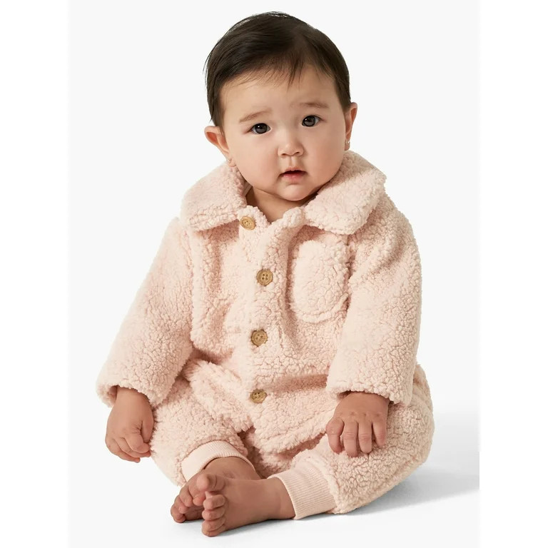 Modern Moments by Gerber Baby Boy or Girl Unisex Microplush Collared Top and Ribbed Pant Outfit S... | Walmart (US)