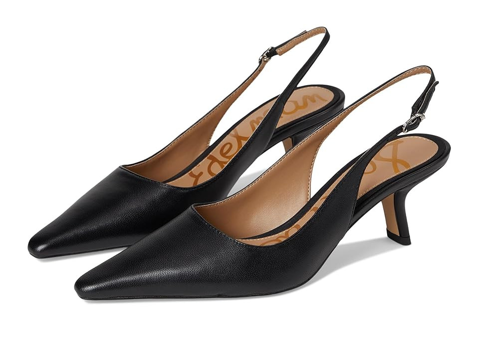Sam Edelman Bianka Sling Women's Shoes Black Leather : 10 M, Synthetic | Zappos