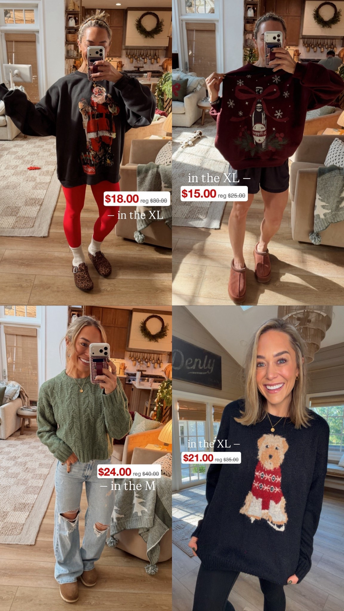 Some recent Target faves on sale 🤎🌲✨ sizing in the photo! 

Ootd / holiday graphics / sweater / cozy / for her / Holley Gabrielle 

#LTKGiftGuide #LTKCyberWeek #LTKSaleAlert