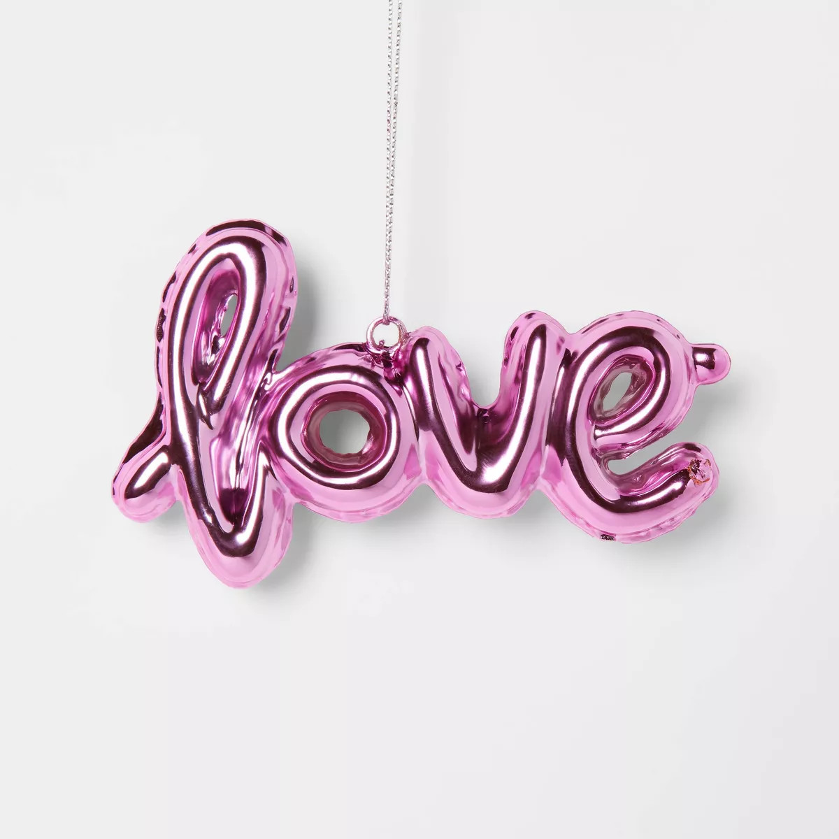 Metallic 'Love' Balloon Christmas Tree Ornament Pink - Wondershop™: Indoor Use, 2.5" Height, No... | Target