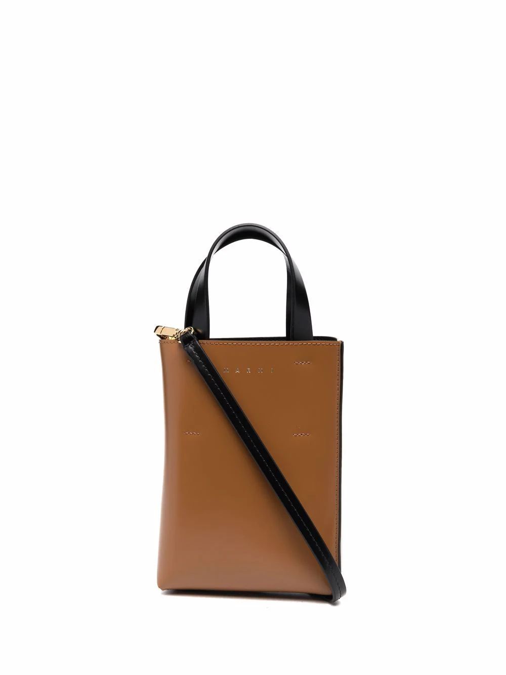 two-tone leather tote bag | Farfetch Global