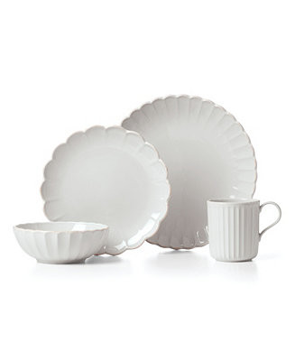 French Perle Scallop 4 Piece Place Setting | Macy's