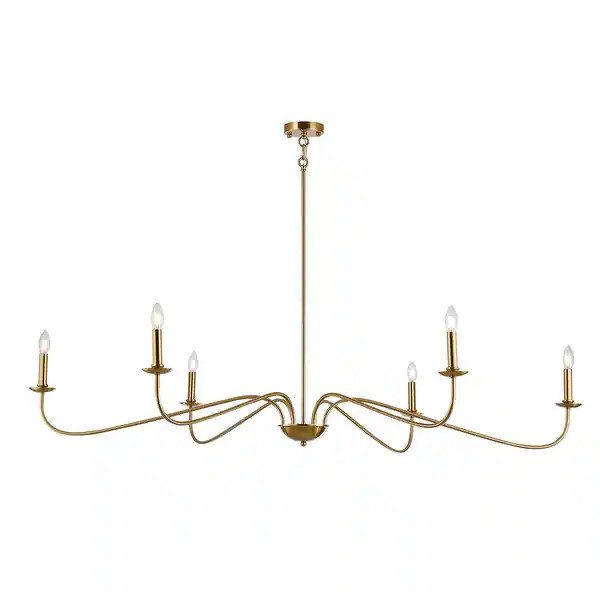 6 -Light Chandelier in Matte Black - N/A - Gold | Bed Bath & Beyond