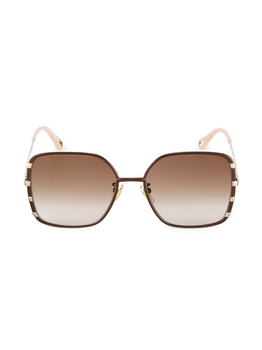 Celeste 59 MM Square Metal Sunglasses | Saks Fifth Avenue