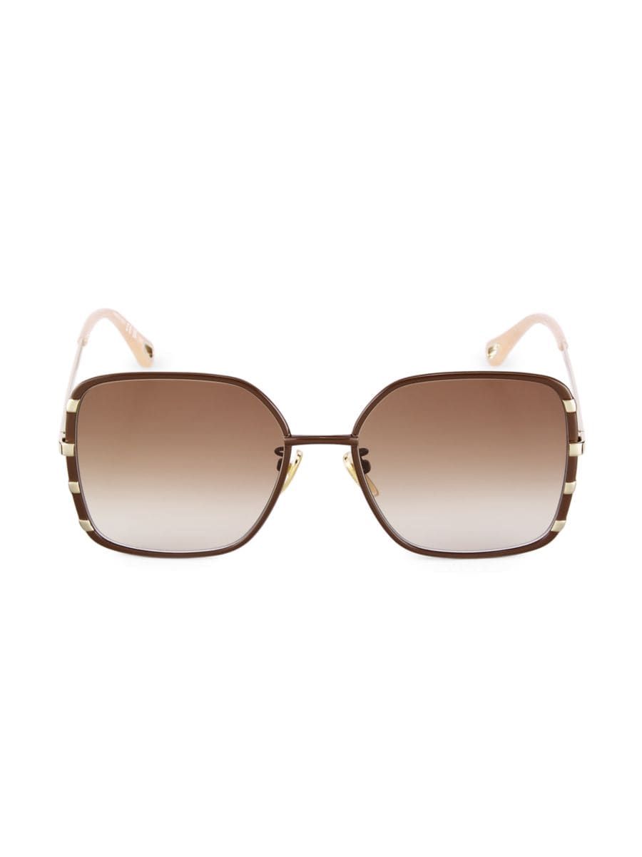 Celeste 59 MM Square Metal Sunglasses | Saks Fifth Avenue