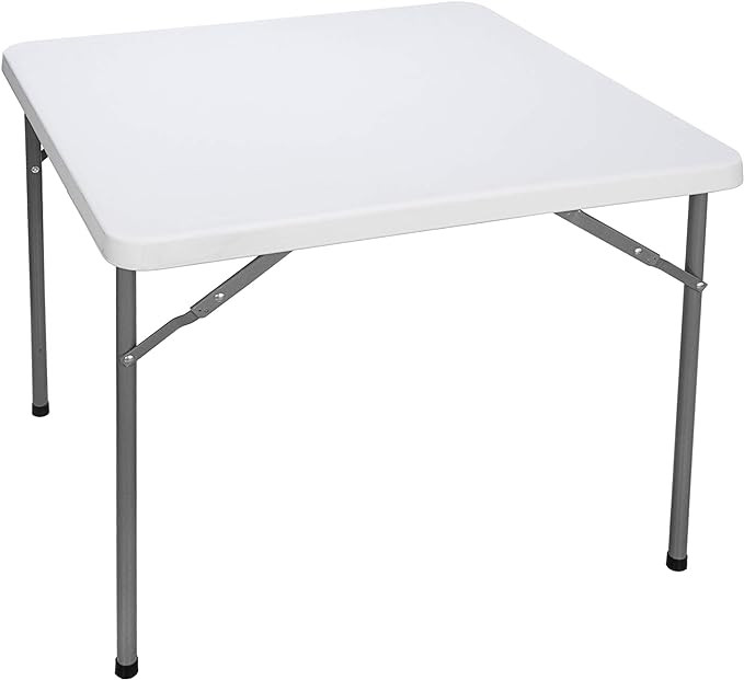 SUPER DEAL 3 Foot Square Folding Card Table, Indoor Outdoor Portable Plastic Kitchen or Camping P... | Amazon (US)