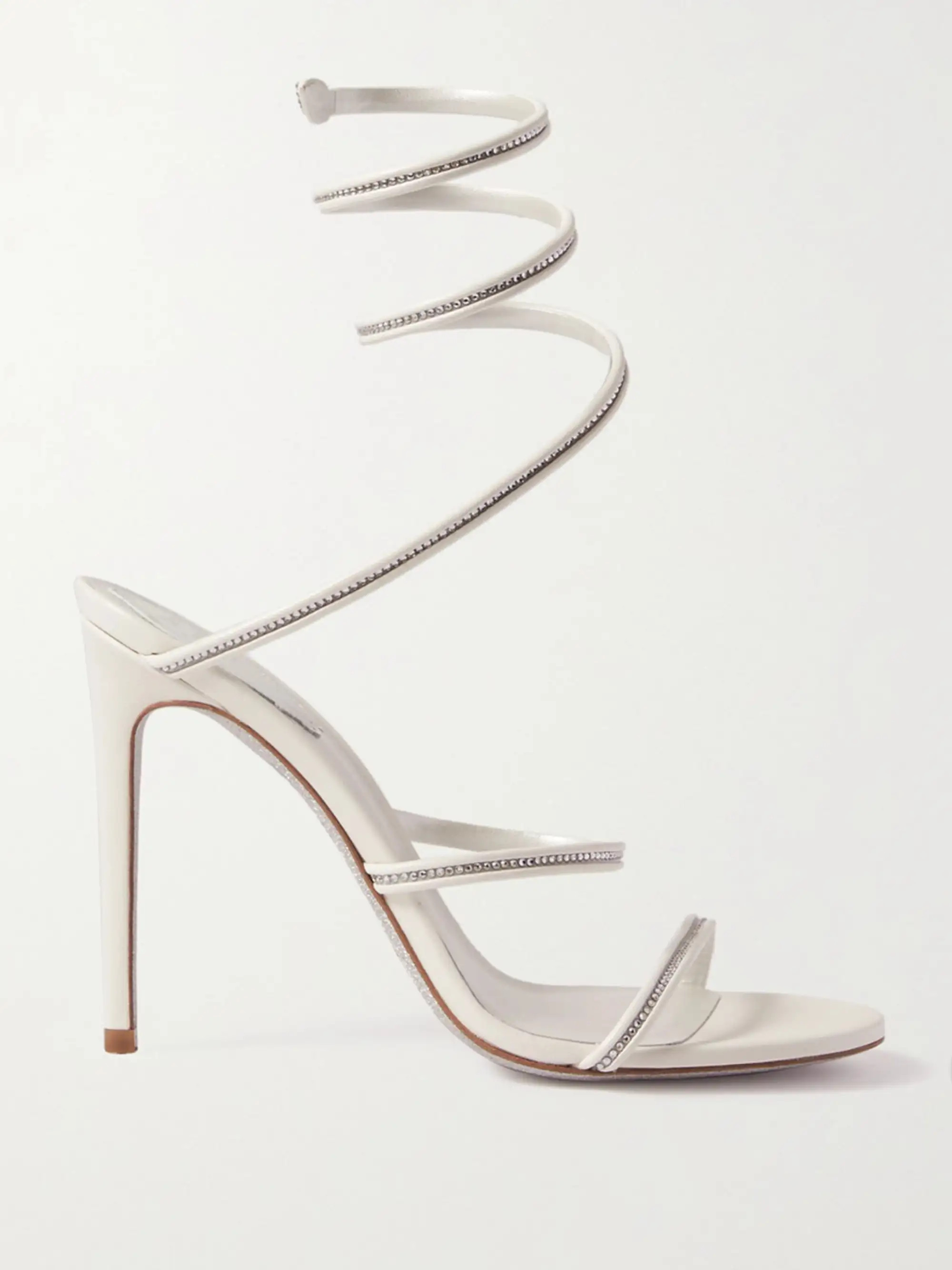 Crystal-embellished leather sandals | NET-A-PORTER (US)