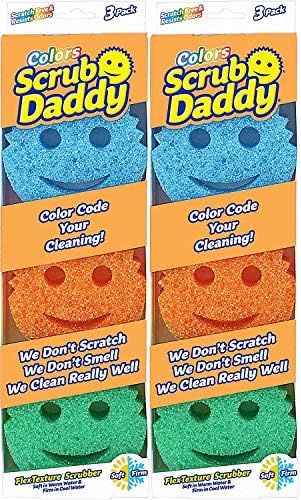 Amazon.com: Scrub Daddy Sponge Set - Colors - Scratch-Free Scrubbers for Dishes and Home, Odor Re... | Amazon (US)
